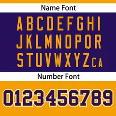 Yellow-Purple Raglan Sleeves Football Jersey 4