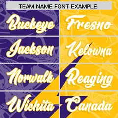 Yellow Purple Split Lightning Pattern Football Jersey 3