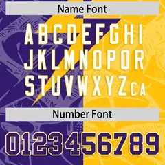 Yellow Purple Split Lightning Pattern Football Jersey 4