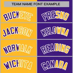 Yellow Purple Two Tone Split Full-Snap Varsity Letterman Jacket 5