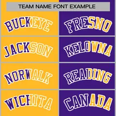 Yellow Purple Two Tone Split Full-Snap Varsity Letterman Jacket 5
