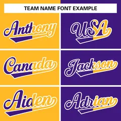 Yellow Purple Two Tone Split Full-Snap Varsity Letterman Jacket 5