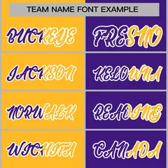 Yellow Purple Two Tone Split Full-Snap Varsity Letterman Jacket 5