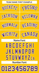 Yellow Purple-White Classic Basketball Jersey 3