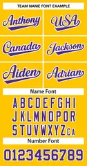 Yellow Purple-White Classic Basketball Jersey 3
