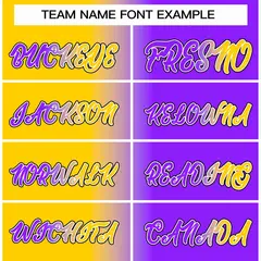 Yellow Purple-White Gradient Letterman Varsity Jacket 3