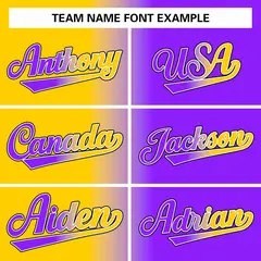Yellow Purple-White Gradient Letterman Varsity Jacket 3