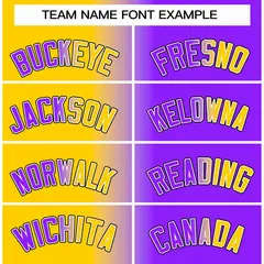 Yellow Purple-White Gradient Letterman Varsity Jacket 3