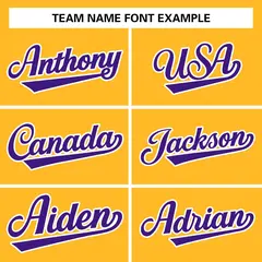 Yellow Purple-White Varsity Full-Snap Letterman Jacket 5