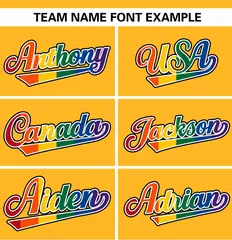 Yellow Rainbow Pride Month Raglan Sleeves Baseball Jersey 3