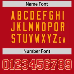 Yellow Red Color Block Authentic Football Jersey 4