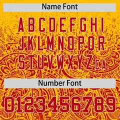 Yellow Red Floral Gradient Full Button Baseball Jersey 4