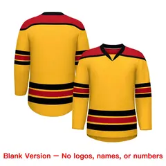 Yellow Red Ice Cream Helmet Pattern Hockey Jersey 7