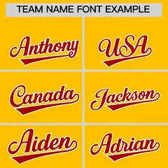 Yellow Red Raglan Full-Snap Varsity Faux Leather Letterman Jacket 3