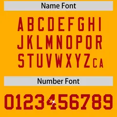 Yellow Red Sequin Lettering Breathable Football Jersey 4