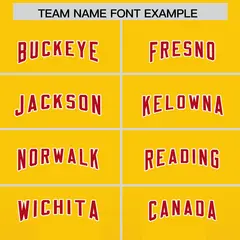 Yellow Red Vertical Gradient Stripe Fashion Football Jersey 3