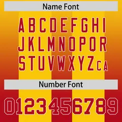Yellow Red Vertical Gradient Stripe Fashion Football Jersey 4