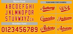 Yellow Red-White Classic Authentic Baseball Jersey 3