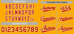 Yellow Red-White Classic Authentic Baseball Jersey 4