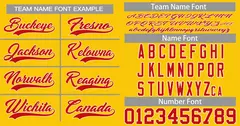 Yellow Red-White Classic Authentic Baseball Jersey 3