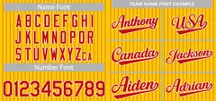 Yellow Red-White Stripe Authentic Fashion Baseball Jersey 3