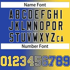 Yellow Royal-Black Gradient Baseball Jersey 4