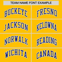 Yellow Royal Blue Raglan Full-Snap Faux Leather Letterman Jacket 3