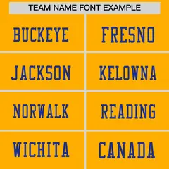 Yellow Royal Blue Sequin Lettering Football Jersey 3