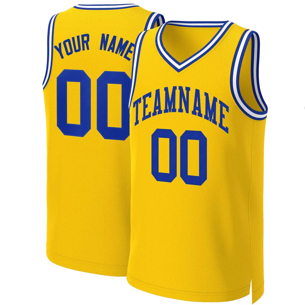 Yellow Royal Classic Team Basketball Jersey
