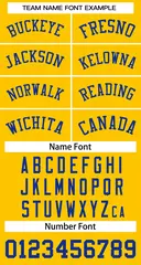 Yellow Royal Classic Team Basketball Jersey 3