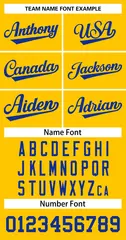 Yellow Royal Classic Team Basketball Jersey 3