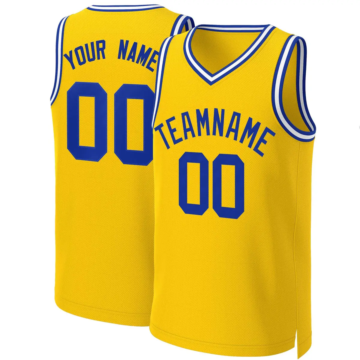 Yellow Royal Classic Team Basketball Jersey