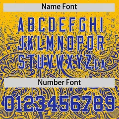 Yellow Royal Floral Gradient Full Button Baseball Jersey 4