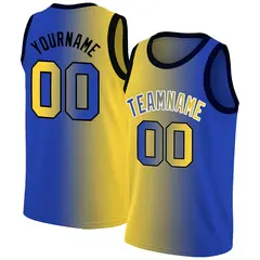 Yellow Royal Gradient Fashion Basketball Jersey