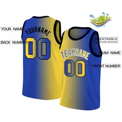 Yellow Royal Gradient Fashion Basketball Jersey 2