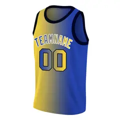Yellow Royal Gradient Fashion Basketball Jersey 3