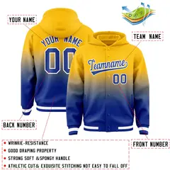 Yellow Royal Gradient Letterman Varsity Jacket Hoodie 4