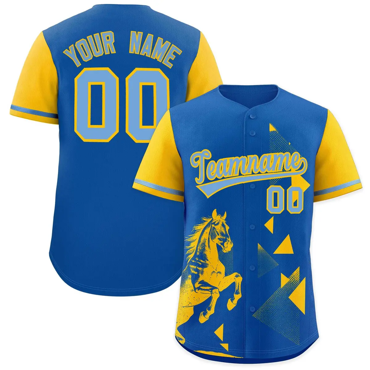 Yellow Royal Raptor Series Raglan Baseball Jersey