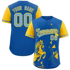 Yellow Royal Raptor Series Raglan Baseball Jersey