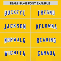 Yellow Royal Vertical Stripe Gradient Team Football Jersey 3
