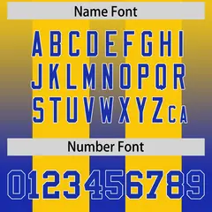 Yellow Royal Vertical Stripe Gradient Team Football Jersey 4