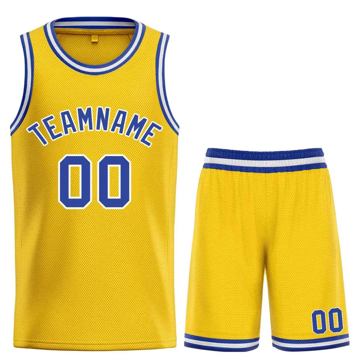 Yellow Royal-White Bull Classic Sets Basketball Jersey