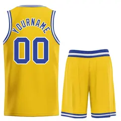 Yellow Royal-White Bull Classic Sets Basketball Jersey 2