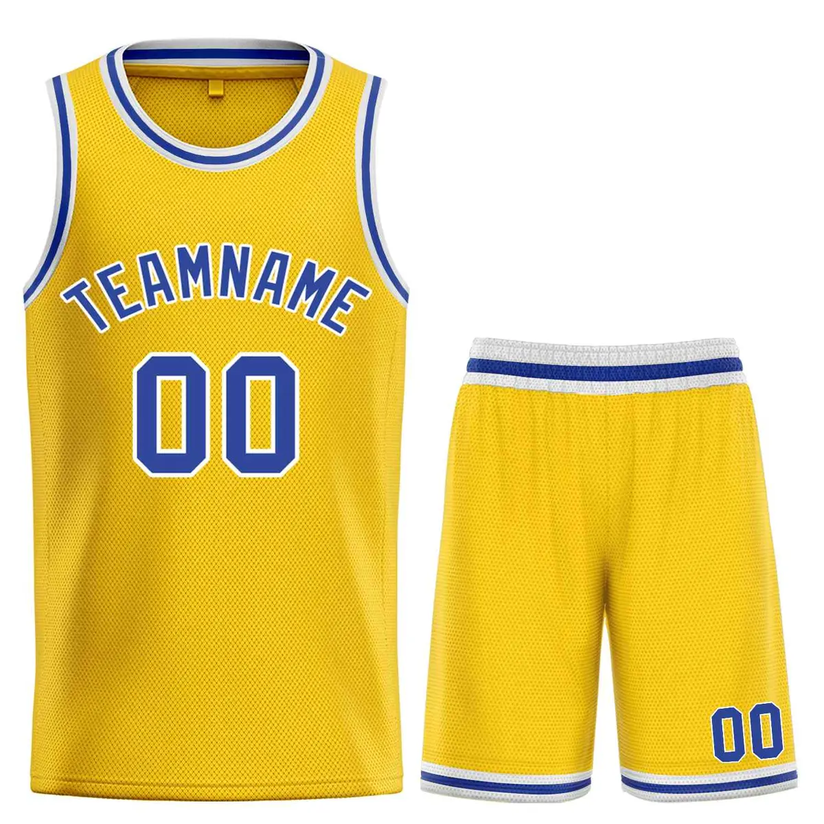 Yellow Royal-White Bull Classic Sets Basketball Jersey
