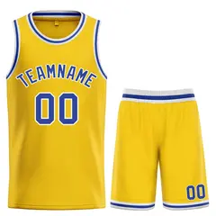 Yellow Royal-White Bull Classic Sets Basketball Jersey