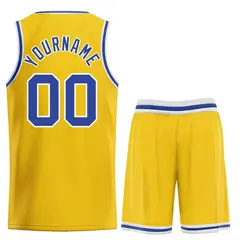 Yellow Royal-White Bull Classic Sets Basketball Jersey 2
