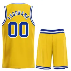 Yellow Royal-White Bull Classic Sets Basketball Jersey 2