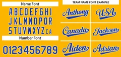 Yellow Royal-White Classic Authentic Baseball Jersey 3