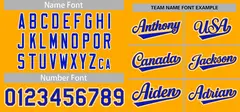 Yellow Royal-White Classic Authentic Baseball Jersey 3