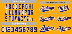 Yellow Royal-White Classic Authentic Baseball Jersey 3